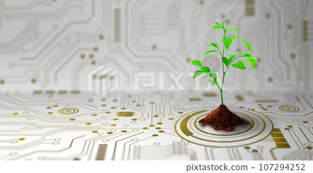 Growing tree on the converging point of computer circuit board. Nature with Digital Convergence and Technological Convergence. Green Computing, Green Technology, Green IT, csr, and IT ethics Concept. Growing tree on the converging point of computer circuit board. Nature with Digital Convergence and Technological Convergence. Green Computing, Green Technology, Green IT, csr, and IT ethics Concept. 107294252