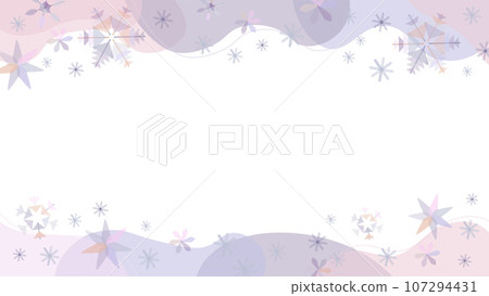 Vector frame image of pink and purple snowflakes that can be used for Christmas Vector frame image of pink and purple snowflakes that can be used for Christmas 107294431