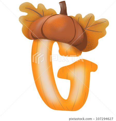 Letters A-Z with oak tree seeds in autumn season Letters A-Z with oak tree seeds in autumn season 107294627