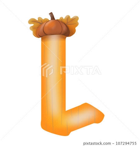 Letters A-Z with oak tree seeds in autumn season Letters A-Z with oak tree seeds in autumn season 107294755