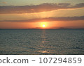 Sunset over the sea 107294859