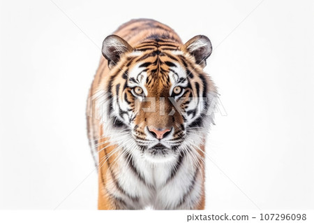 Tiger isolated on white background Tiger isolated on white background 107296098