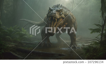Dinosaur in the forest Dinosaur in the forest 107296134