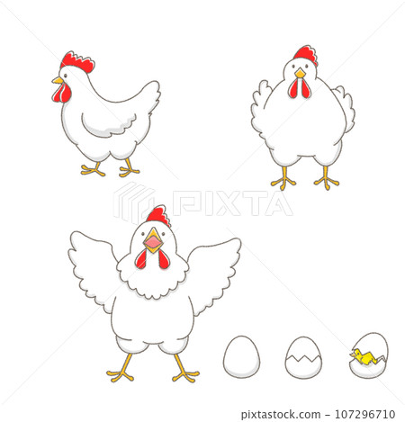 Cute chicken and egg set Cute chicken and egg set 107296710