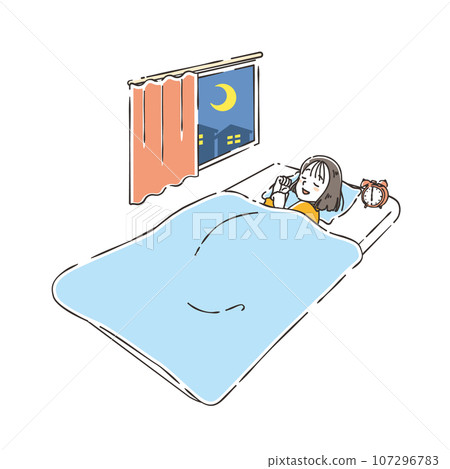 young woman sleeping 107296783