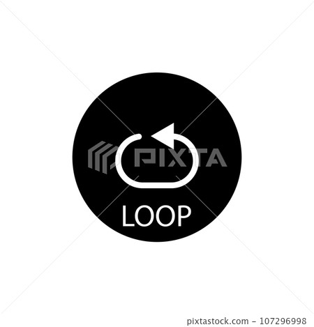 loop icon vector loop icon vector 107296998