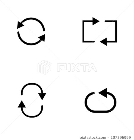 loop icon vector 107296999