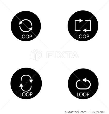 loop icon vector 107297000