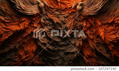 Demon with wings against the background of hell. Christian apocalypse AI Demon with wings against the background of hell. Christian apocalypse AI 107297140