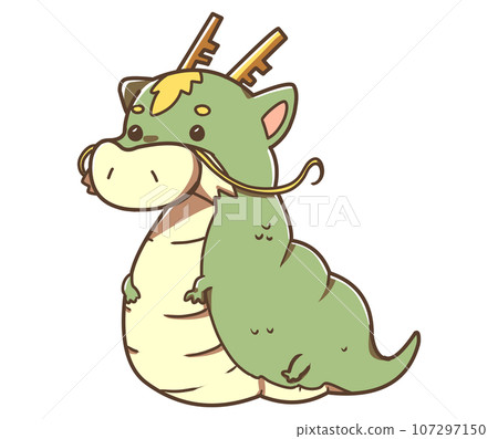 Cute rounded dragon Cute rounded dragon 107297150
