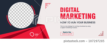 Business webinar social media post template design and used in digital Marketing concepts banner template design 107297285