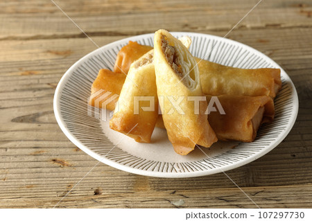 A type of dim sum, spring rolls A type of dim sum, spring rolls 107297730