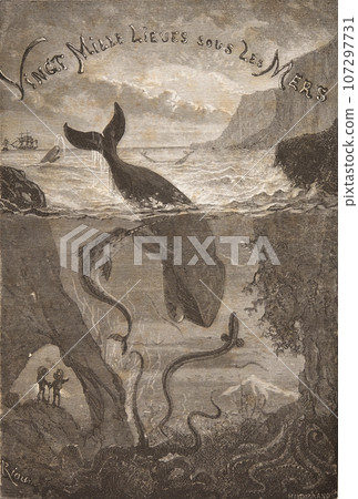 Antique illustration 20,000 Leagues Under the Sea Antique illustration 20,000 Leagues Under the Sea 107297731