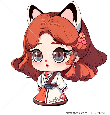 Cute child wearing hanbok generate ai 107297815