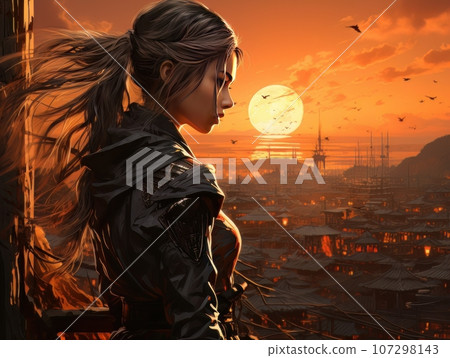 Biblical oil painting of the ascension of African Jesus Christ over the believers AI Biblical oil painting of the ascension of African Jesus Christ over the believers AI 107298143