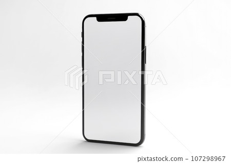 Blank front view of smartphone mockup, Generative ai 107298967