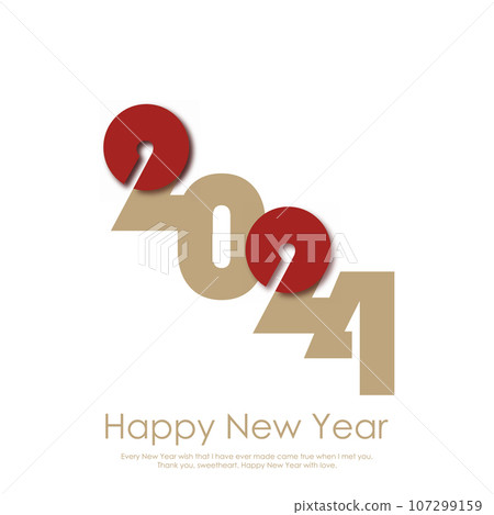 2024 typography logo design concept. Happy new year 2024 logo design. Vector 2024 typography logo design concept. Happy new year 2024 logo design. Vector 107299159