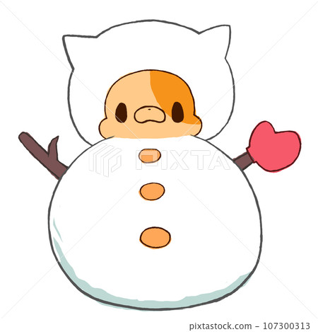 Mikeneko turned into a snowman Mikeneko turned into a snowman 107300313