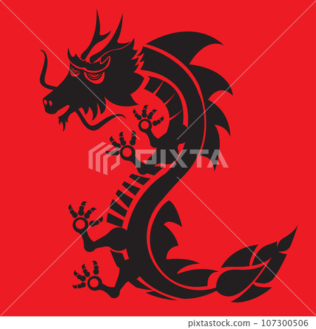 The Chinese dragon cartoon style for celebration concept The Chinese dragon cartoon style for celebration concept 107300506