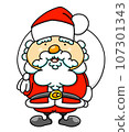 Santa Claus with a gift 107301343