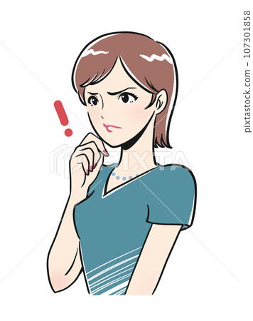 優雅的年輕女子生氣 優雅的年輕女子生氣 107301858