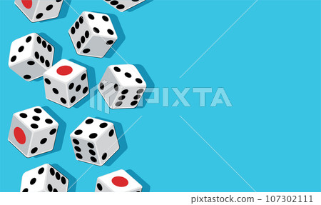 Gambling Dices background. vector illustration 107302111