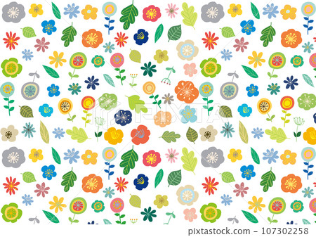 斯堪的納維亞風格簡單的花卉圖案 斯堪的納維亞風格簡單的花卉圖案 107302258