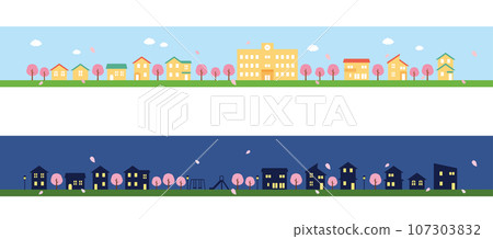 春天的城市景觀插圖集 107303832