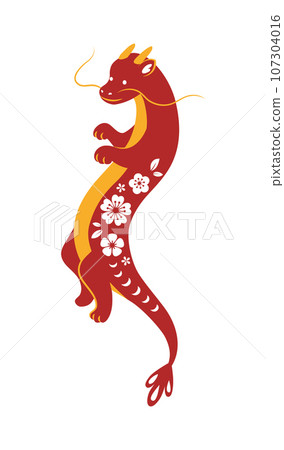 Chinese red dragon 107304016