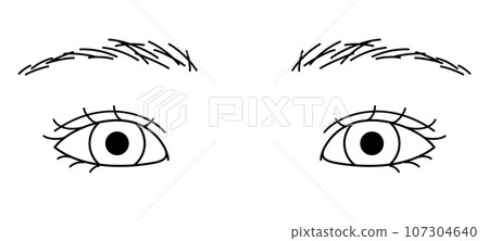 眼睛：平行雙眼皮、蒙古褶、黑白 107304640