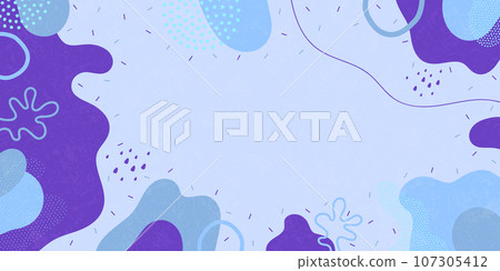 Cute doodle pattern background with abstract shapes and dots. Modern vector pattern for Banner, Flyer, Cover... Cute doodle pattern background with abstract shapes and dots. Modern vector pattern for Banner, Flyer, Cover... 107305412