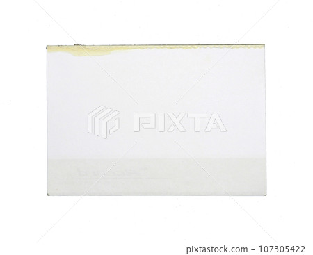 White note paper isolated on white background 107305422