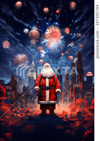 Illustration of the city of New York at Christmas, USA Illustration of the city of New York at Christmas, USA 107305784