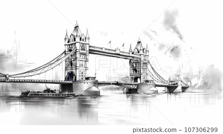 Illustration of the beautiful city of London. United Kingdom Illustration of the beautiful city of London. United Kingdom 107306299