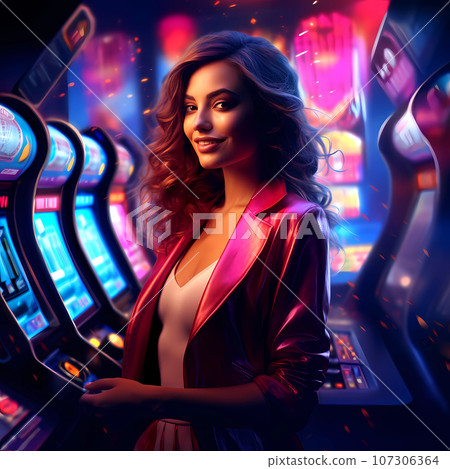 Illustration of entertainment and gambling in a luxury casino Illustration of entertainment and gambling in a luxury casino 107306364