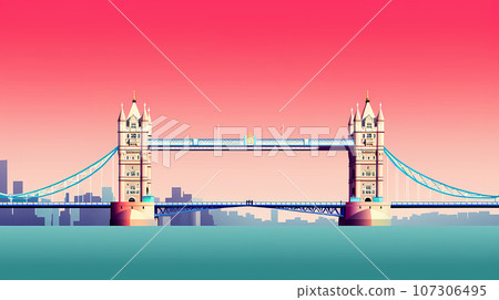 Illustration of the beautiful city of London. United Kingdom 107306495
