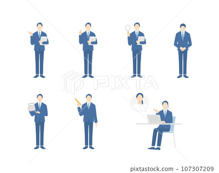 Businessman set receiving consultation Businessman set receiving consultation 107307209