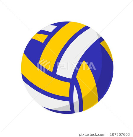 Sports equipment for volleyball game, ball vector Sports equipment for volleyball game, ball vector 107307603