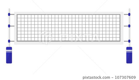 Volleyball or tennis net, sports equipment vector Volleyball or tennis net, sports equipment vector 107307609