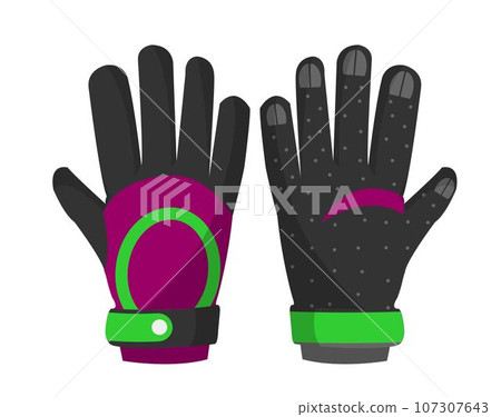 Sports gloves, winter kinds of activities vector Sports gloves, winter kinds of activities vector 107307643