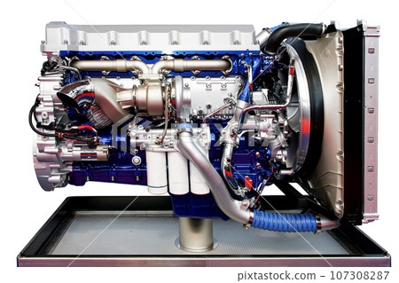 Trucks engine blue Trucks engine blue 107308287