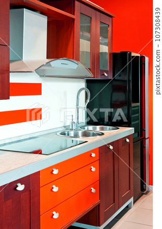 Kitchen angle red Kitchen angle red 107308439