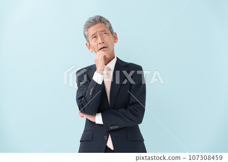 Senior businessman who is troubled Senior businessman who is troubled 107308459