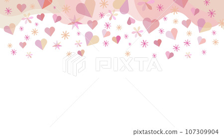 Pink heart vector frame image that can be used for Valentine's Day Pink heart vector frame image that can be used for Valentine's Day 107309904