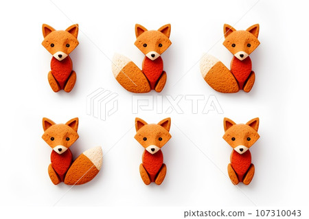 軟木製成的紅狐狸(3D) 軟木製成的紅狐狸(3D) 107310043