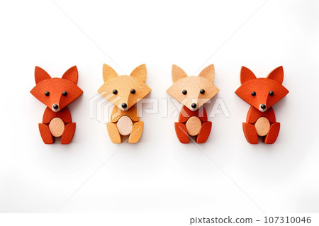 Red fox made of cork (3D) Red fox made of cork (3D) 107310046