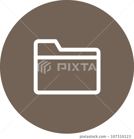 Simply rounded color office idea icon. 107310123