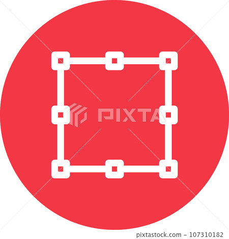 Simply rounded color office idea icon. 107310182