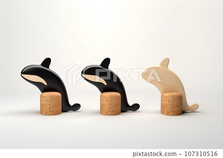 Orca made of cork (3D) 107310516