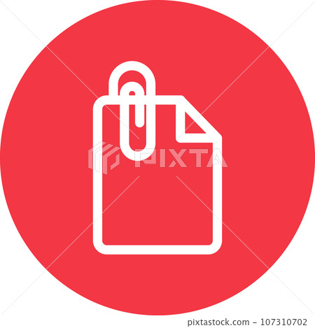 Simply rounded color office idea icon. 107310702